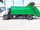 Xe ép rác 7 khối Isuzu, máng xúc